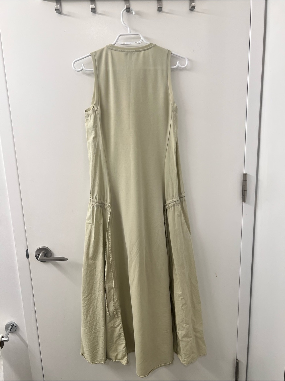 COS PANELLED GATHERED-SIDE MIDI DRESS - Picture 6 of 8